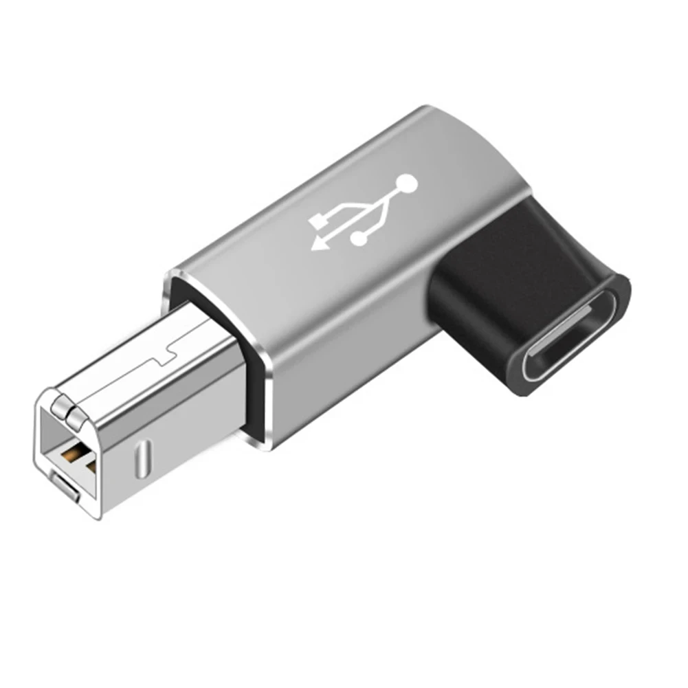 USB B Male to USB-C Female Adapter for Printer and MIDI Devices