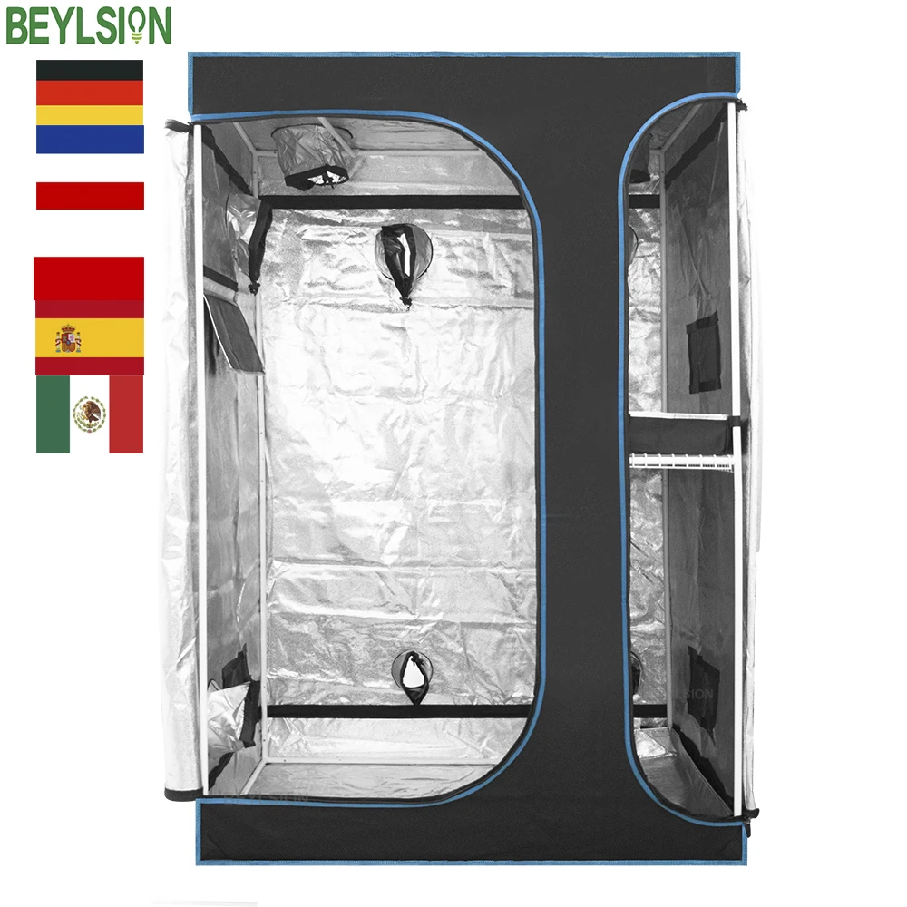 2-in-1 600D Grow Tent Growbox Indoor Hydroponics Plants Growing Tent for Greenhouse Indoor for Flower Plant Growth