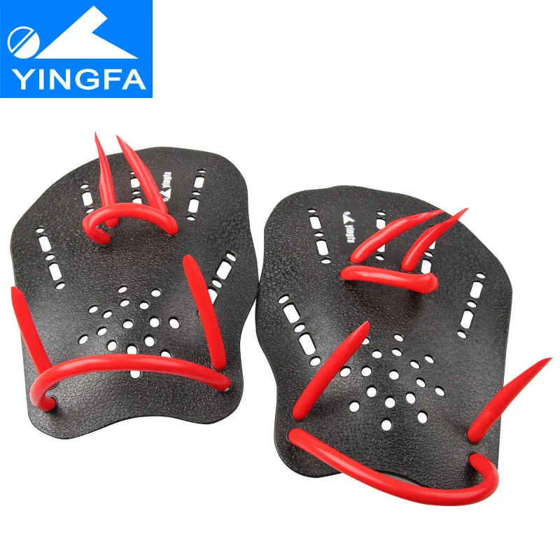 YINGFA 1 Pair Swimming Paddle Swim Training Hand Paddles with Adjustable Strap for Men Women Children