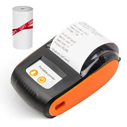 Compact Wireless 58mm Mini Thermal Printer with USB Connectivity (Orange)