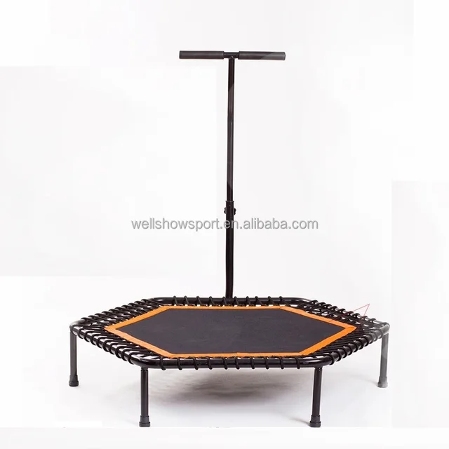 Wellshow Sport Trampoline with Adjustable Handle Bar Fitness Bungee Rebounder Jumping Cardio Trainer Workout for Adult 3