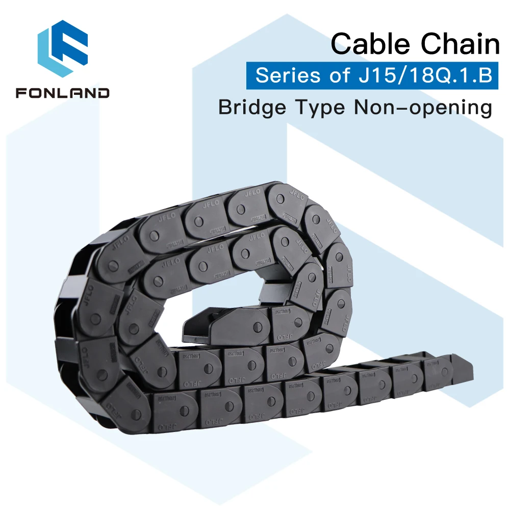 Fonland Cable Chains plastic cable chain cable carrier 15x20 15x30 18x25 18x37 mm Bridge Type Non-Opening Plastic Towline Transmission Drag Chain 1 meter/set