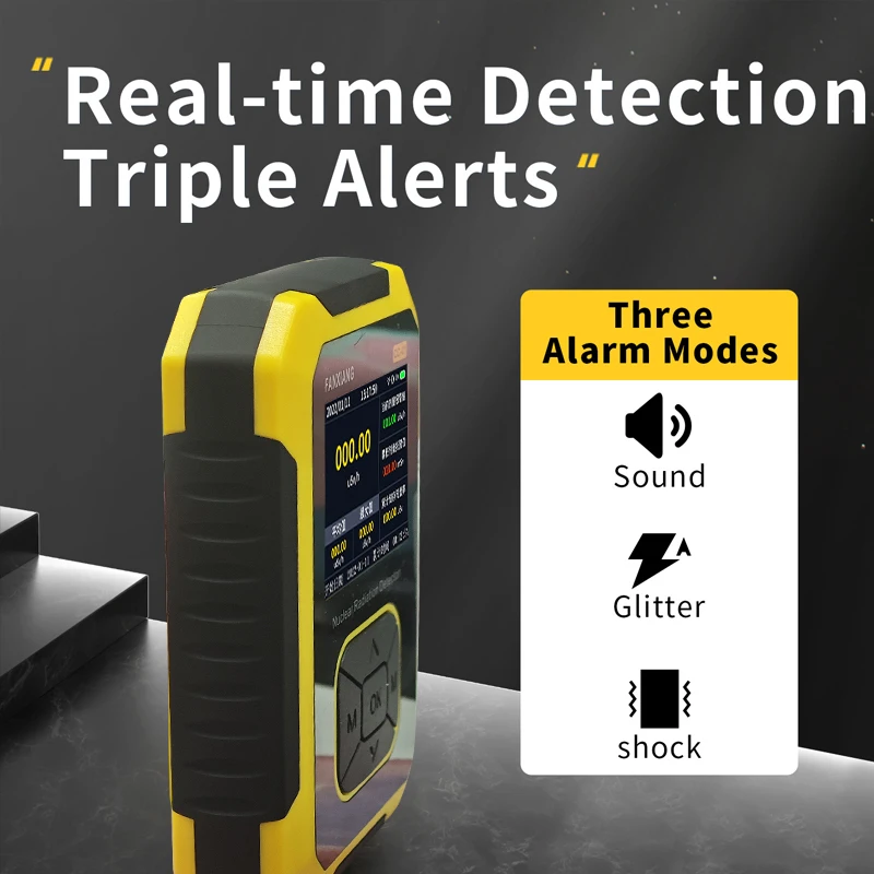 Radiation Detector Nuclear Radiation Detector Electromagnetic Ionization Marble Radioactive Ray Radiation Tester Professional Geiger Counter