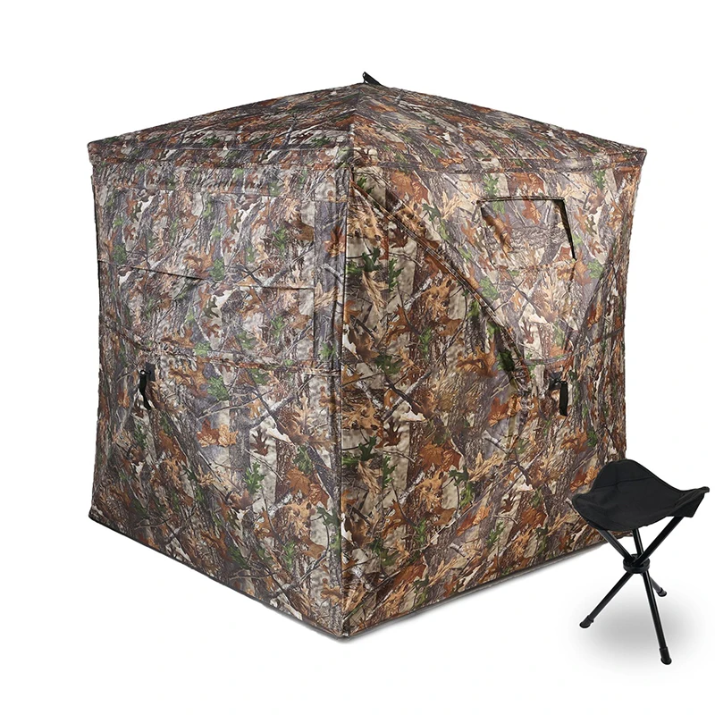 2-3 Person Hunting Camouflage Tent Portable Perspective Hidden Tent 270 Degree Unobstructed Quickly Open Outdoor Camping