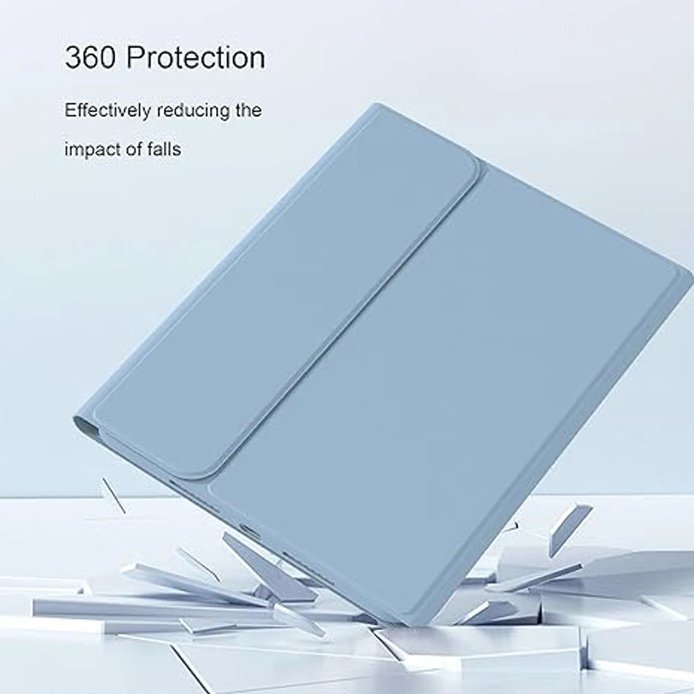 Premium Keyboard Case with Detachable Bluetooth Keyboard and Pencil Holder