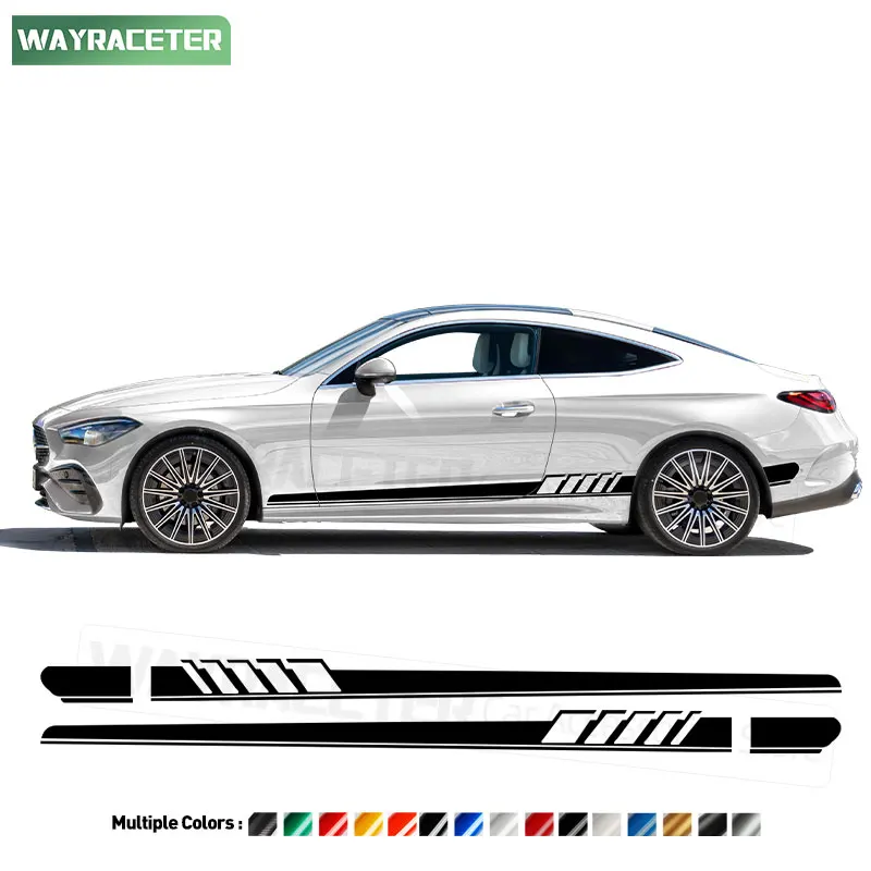 2 Pcs Edition 1 Amg Line Door Side Stripes Sticker Per Mercedes Benz Cle Class 2024 Cle300 Cle450 A236 Cabrio C236 Accessori