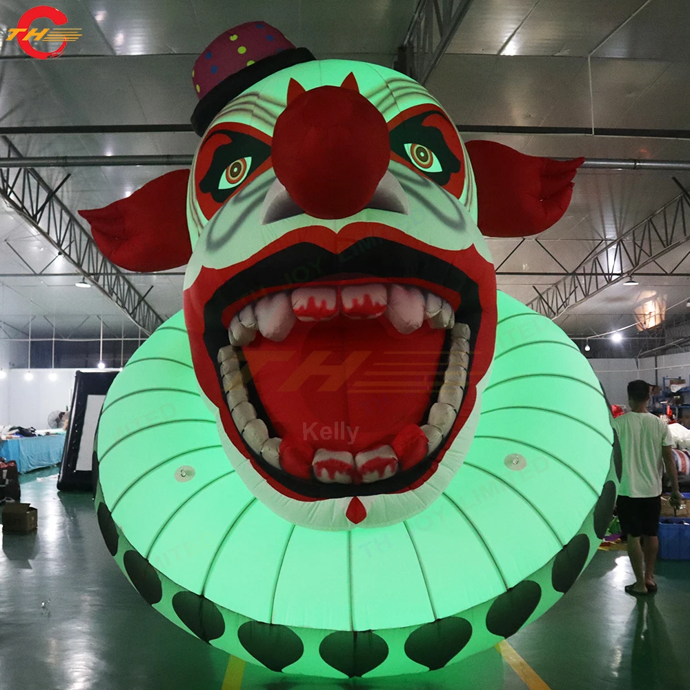 

Free Shipping Outdoor Giant 4mH inflatable Evil Clown Head for Party Events Concert Stage Decorations Halloween Ghost Head Model