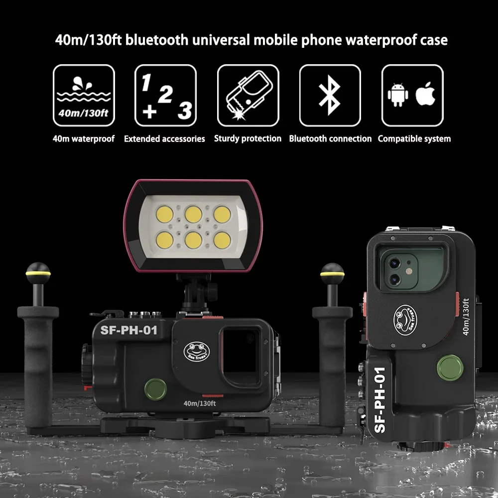 40M Diving Snorkeling Underwater Waterproof Case for Samsung S25 S24 S23 Ultra Operated Underwater Photo Video Cover For iPhone