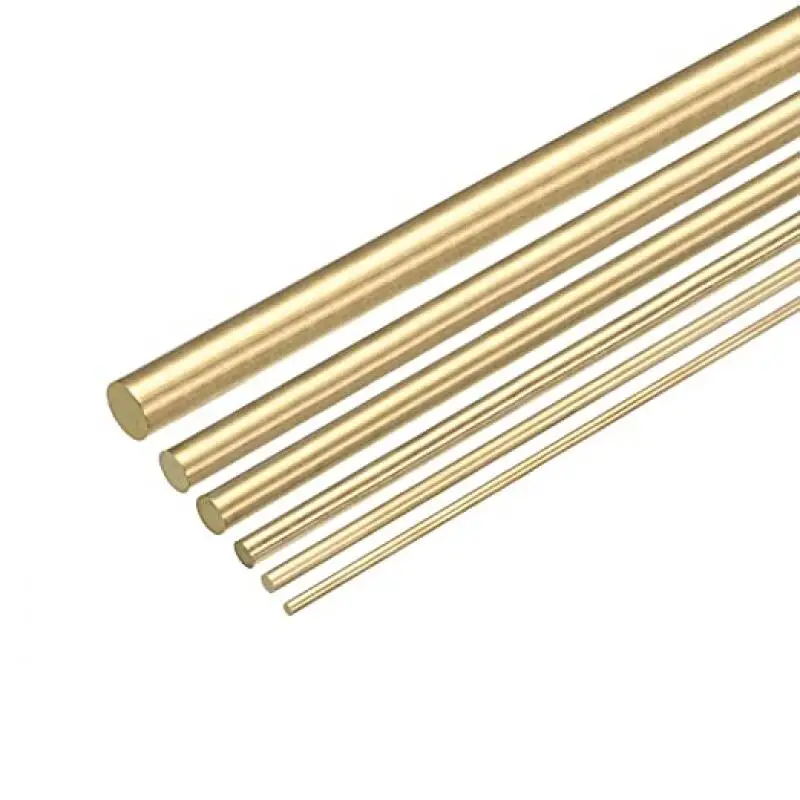 1~10pcs length 100~500mm 1.6/3/4/5/6/8/9/10/12/16/20mm DIY Hardware Brass Rod Round Bar Rod Circular Wire Tube Modelmaking Brass Rod