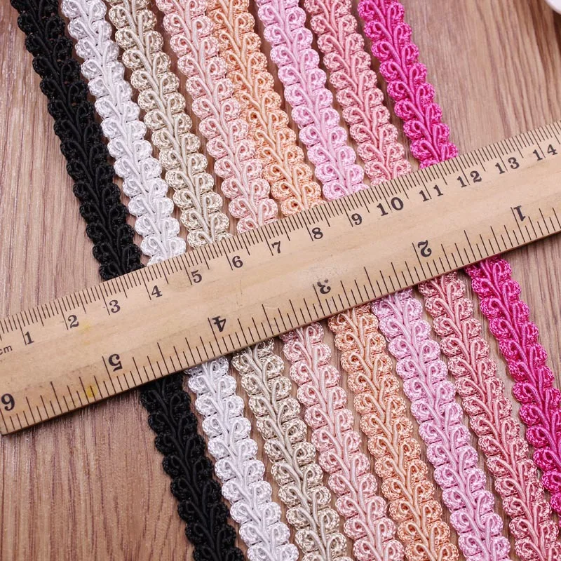 10yard Gold Silver Centipede Braided Lace Ribbon DIY Craft Sewing Accessories Wedding Xmas Decor Fabric Curve