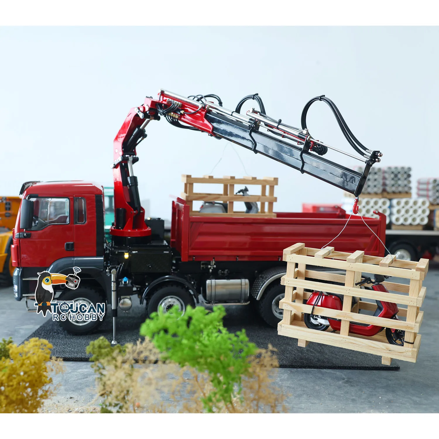 RTR LESU 8X8 1/14 RC Hydraulic Crane Truck Dumper 2-speed Car Model PL18EV Remote Control Vehicle Tipper with Lights Sounds Toys 6