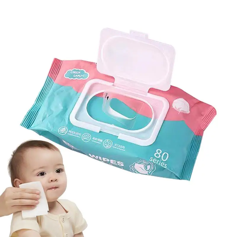 

Toddler Mouth Wipes 80pcs Toddler Mouth Soft Wipes Purified Water Wipes Wet Pads Skin-Friendly For Road Trip Playing Travelling