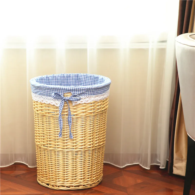 Wier Laundry Basket Dir Clothes Hamper Home Use Clothing Storage Basket Covered Wier Basket for Hot Pot Restaurant