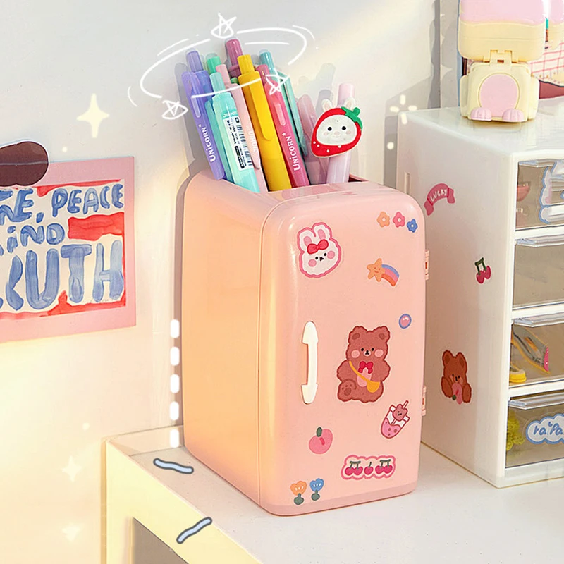 Pen Holder For Desk Cute Women Teens Kids Desk Office Desktop Pen Holder  Organizer Fridge Type Pencil Organizer Pen Caddy - AliExpress