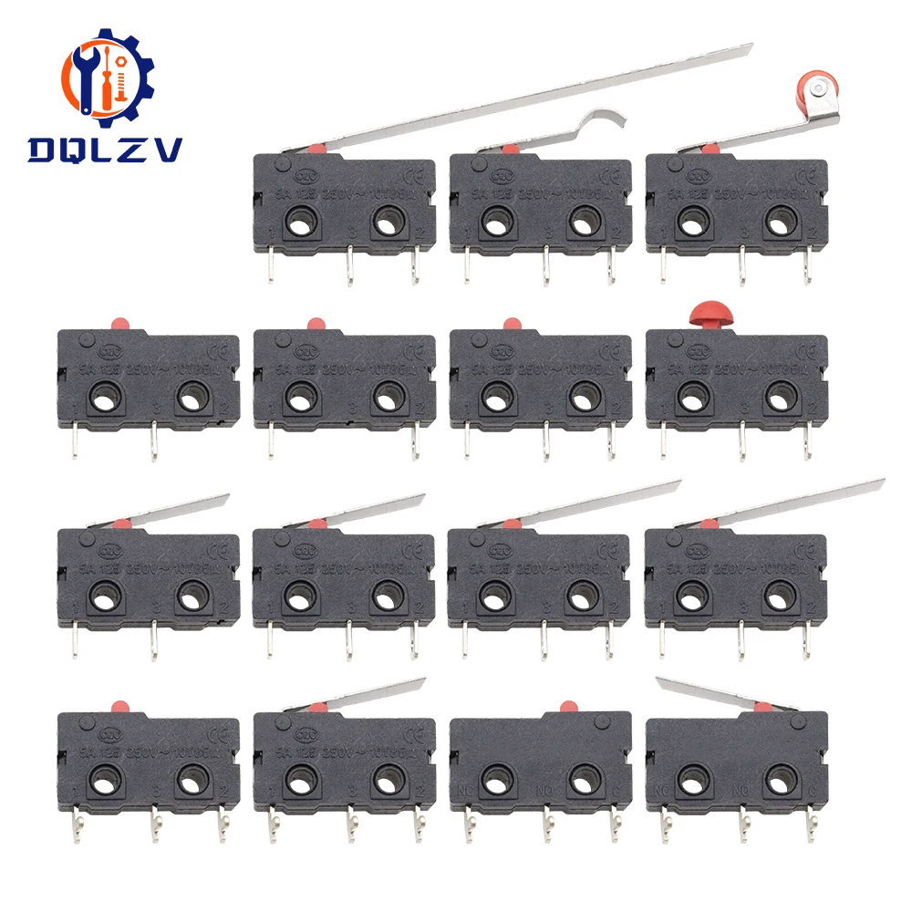 5A 125V250V KW12 Travel Limit Switch KW11-3Z-2 พร้อม 16 มม.ปุ่มสวิทช์ KW12-N 2Pin/3Pin KW12-A NO/NC 1