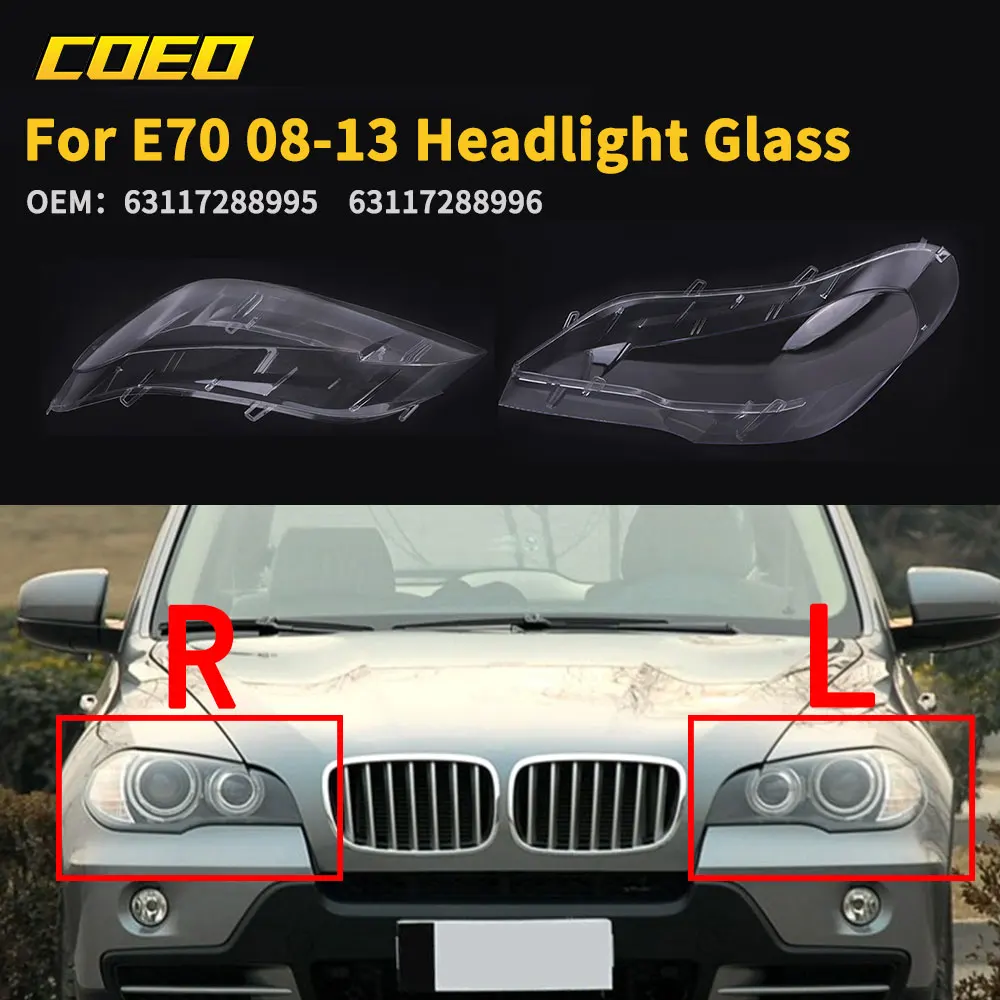 

Suitable For BMW E70 08-13 Year Headlight Glass 63117288995 63117288996