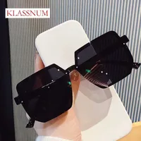 Lunettes de soleil carrées Vintage pour femmes et hommes, à grande monture, de luxe, Design de marque, tendance, UV400, lunettes de conduite 1