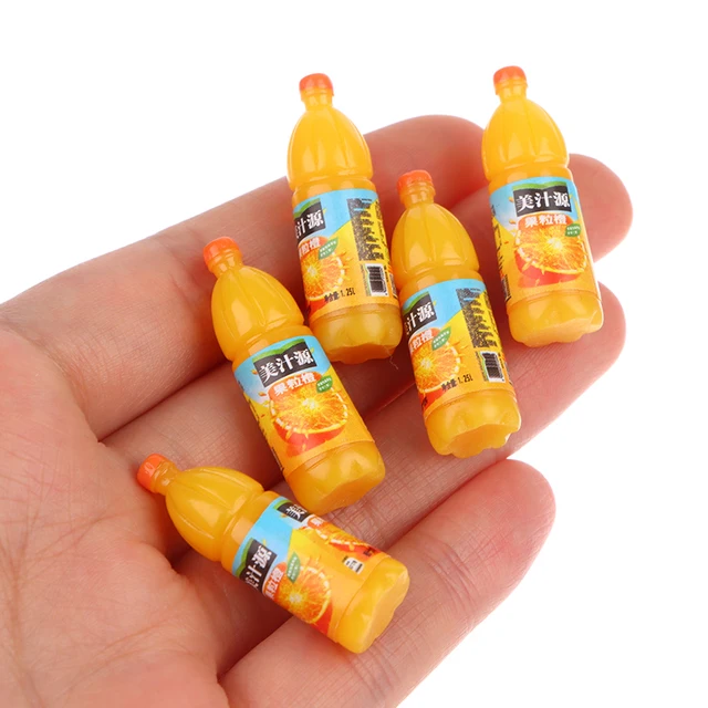 5pcs 1:12 Dollhouse Miniature Fruit Drinks Model Kitchen Food Accessories For Doll House Decor Kids Pretend Play Toys 1