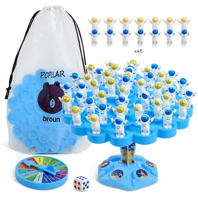 Astronaut Balance Tree Games Balancing Board Game Parent-child Interaction Tabletop Balance Game Toy Space Puzzle Toys Gift 4