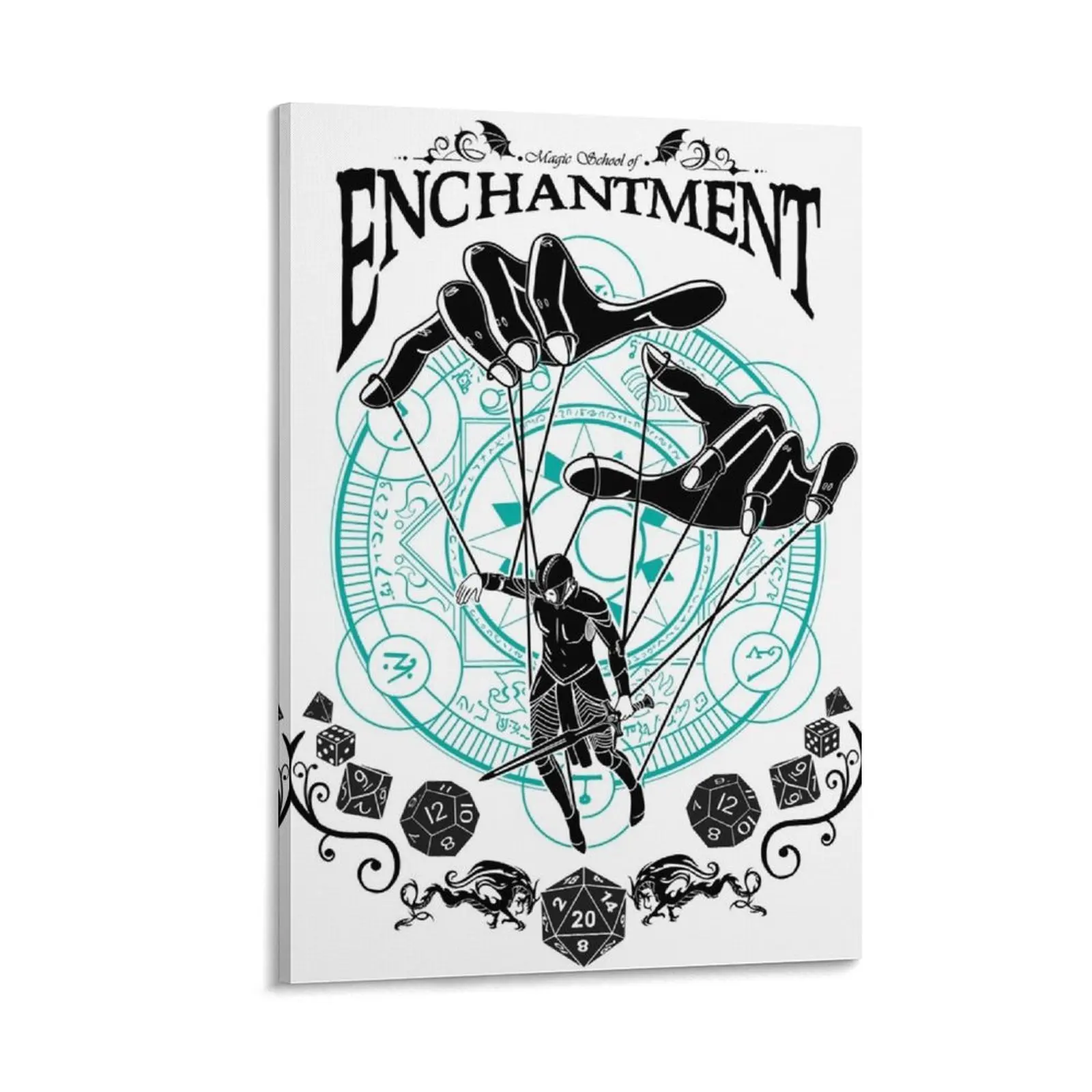 

Enchantment - RPG Magic School Series : Black Canvas Painting posters for room modern home decoration