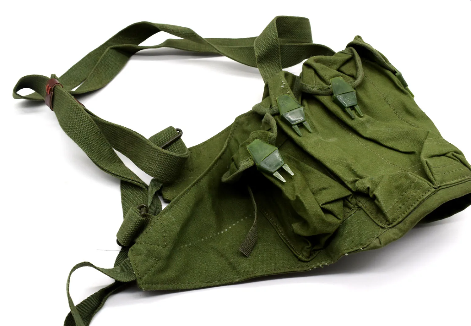 

Original Military Surplus Chinese PLA Type 85 SMG Chest Rig 7.62*25mm Ammo Pouch Bandolier Quick Release Buckle Not For AK