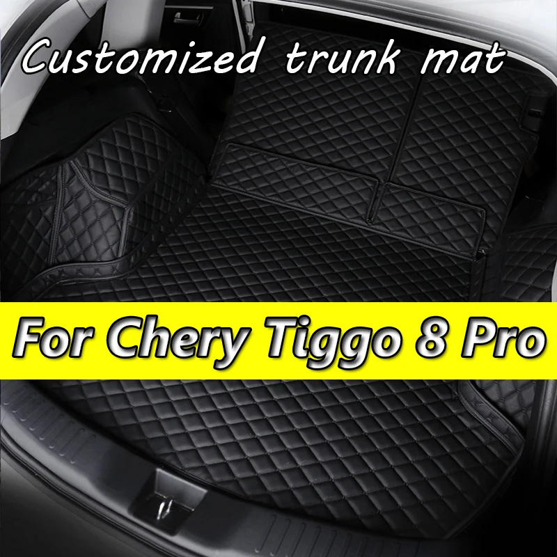 

Кожаный Прочный Коврик для багажника Chery Tiggo 8 Pro MAX 2022 2023, коврики для багажника, задняя пленка, аксессуары для украшения интерьера