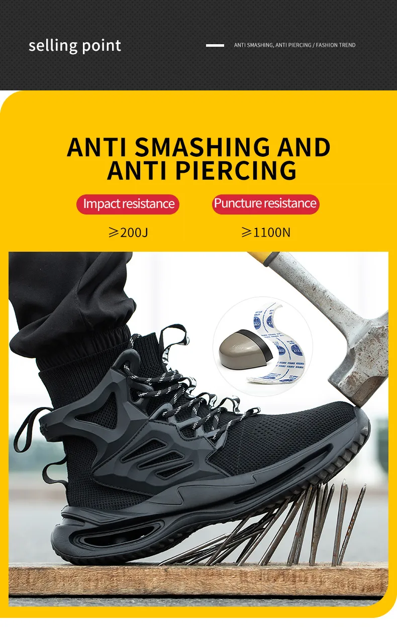 Construction Helper Anti-smash Indestructible Safety Shoes