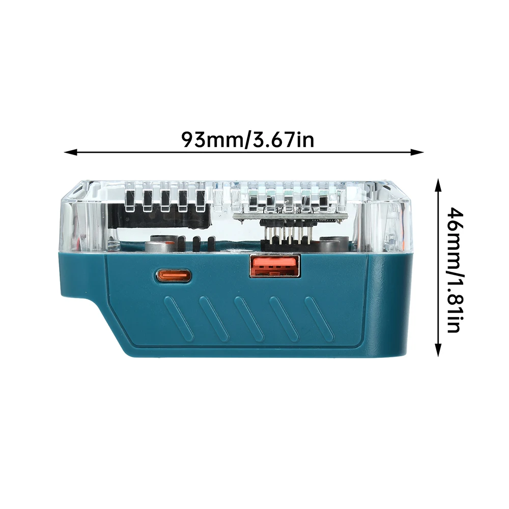 마키타 18V 충전기용 리튬 배터리 케이스 충전기 USB 타입-C 보조배터리 140W 휴대폰 컨버터 보조배터리 어댑터