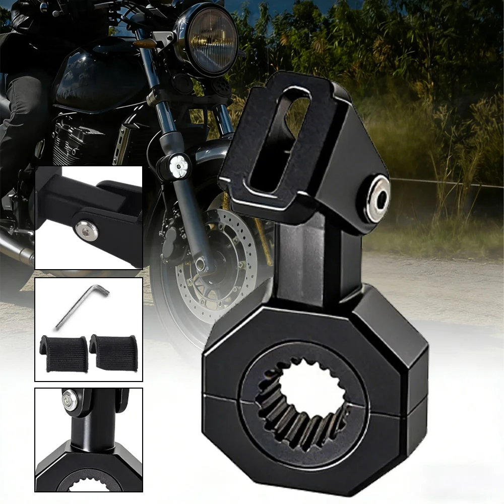 Ducati Triumph Universal Fit Crash Bar Bracket 용 LED 라이트 스포트라이트 보조 조명용 오토바이 핸들 바 클램프 마운트