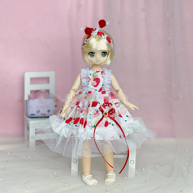 New 28cm Anime Doll Full Set 1/6 Bjd Doll with Clothes Suit