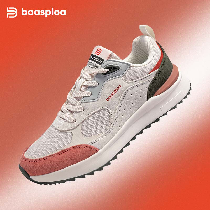 Baasploa Women Casual Sneakers 2025 Breathable Comfort Soft Female Sport Shoes New Lightweight Non-Slip Waliking Shoes Outdoor