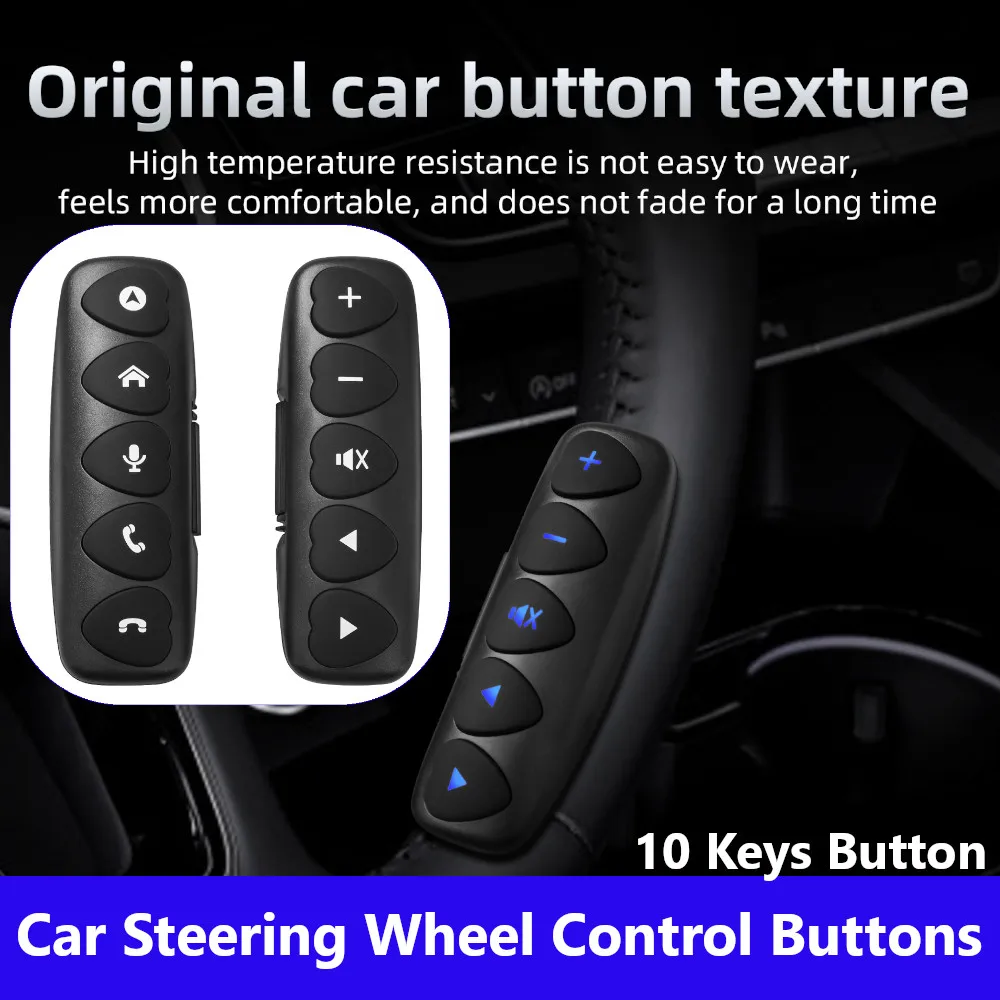 

HD 10 Keys Wireless Car Steering Wheel Control Button For Car Radio DVD GPS Multimedia Navigation Head Unit Remote Controller