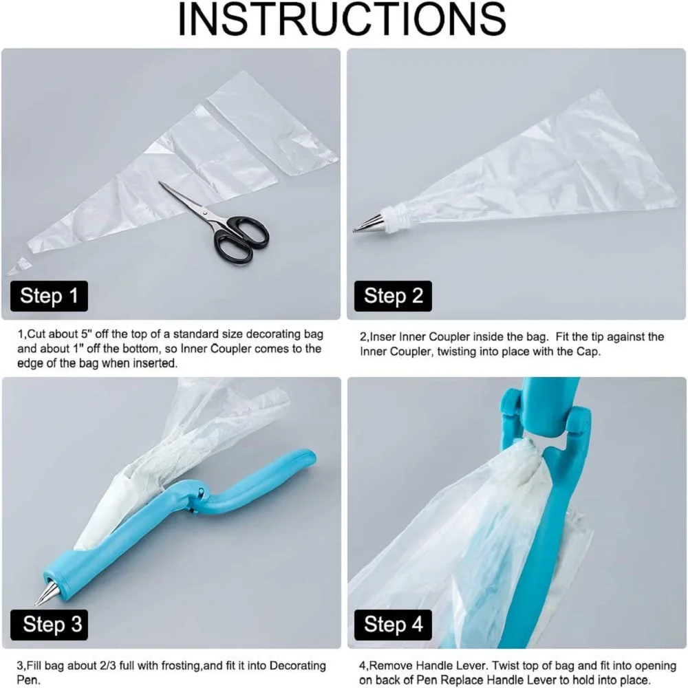 Pastry Icing Pen Cake Tools Piping Bag Nozzle Tips Fondant Cake Cream Syringe Kitchen Decorations Muffin Dessert Accessorie