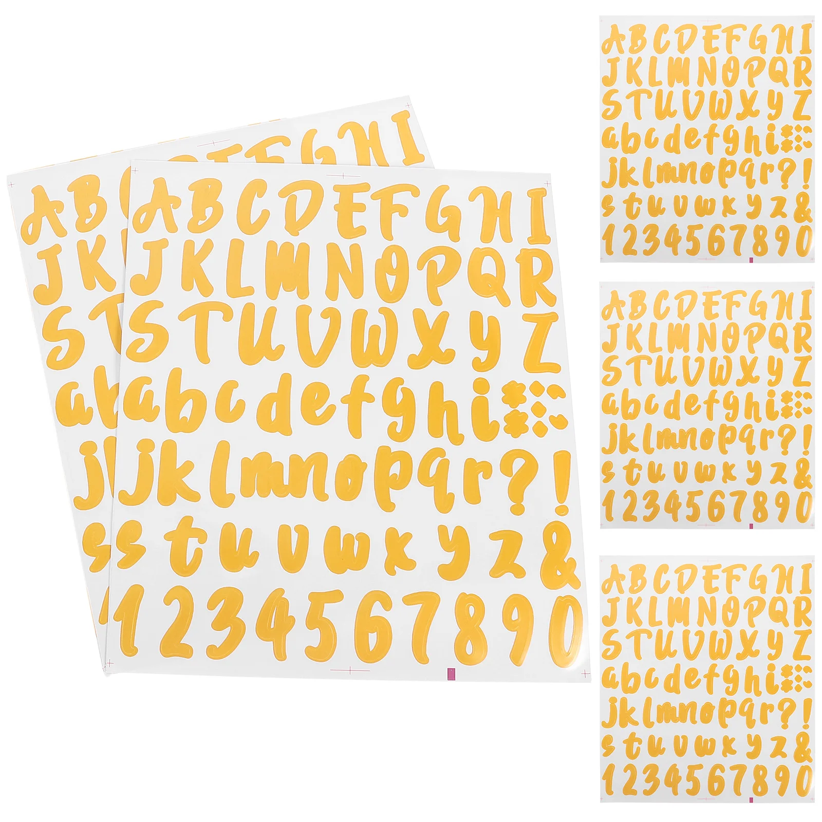 

5 Sheets Wedding Birthday Party Numbers Letters Name Stickers Alphabet Multi-purpose Mailbox Decals Label Pvc Self-adhesive For