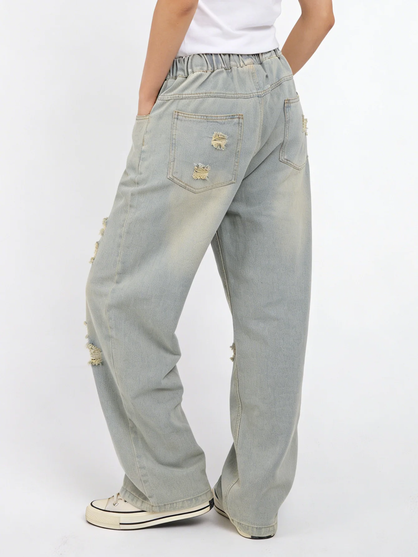 소년 및 청소년용 봄철 루즈핏 작업복 청바지, 일상복, 학교, 여가 및 야외 활동에 적합