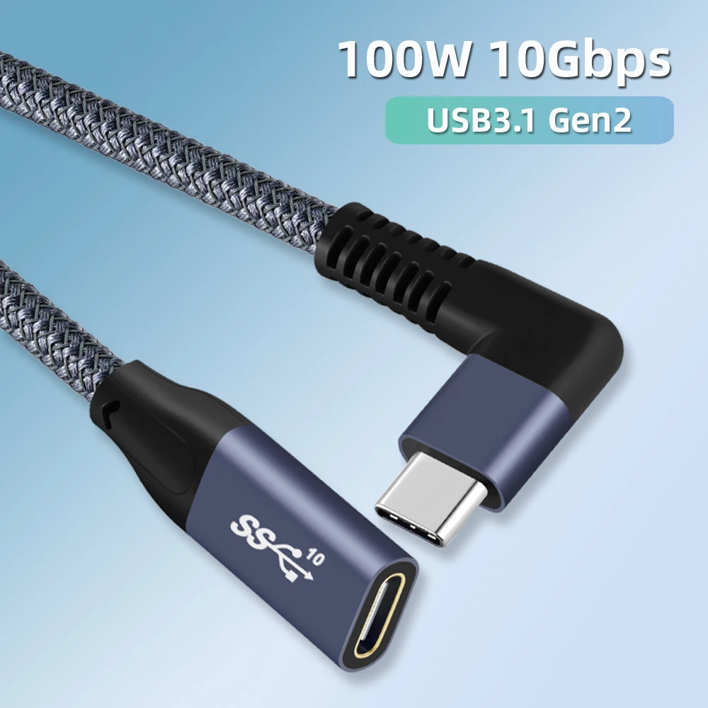 10 Гбит/с PD 100 Вт 5A USB C Удлинительный кабель Тип C УДЛИНИТЕЛЬ шнур USB3.2 Gen 2x1 Удлинительный кабель для Xiaomi Nintendo Switch