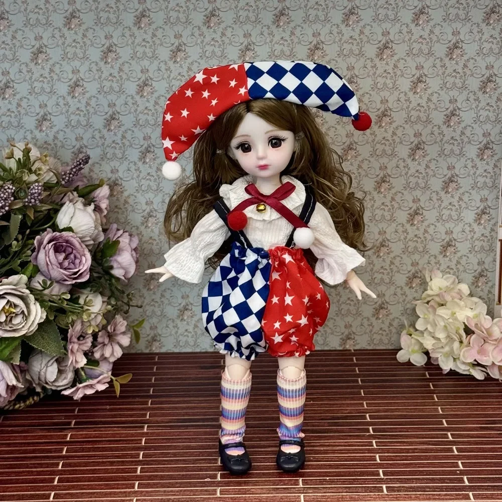 Colorful Dress-Up Doll with Removable Joints and 3D Eyes - 30cm