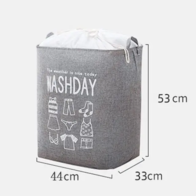 Mosodai Tároló Táska Összecsukható Nagy Kapacitású Piszkos Ruha Kosár Térmegtakarítás Tartós Fogantyúval - Image 6