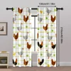 2pcs, Curtains Cute chicks Machine Washable Fabric,Without Electricity Wall Decor Applies to bedroom living room decoration 5