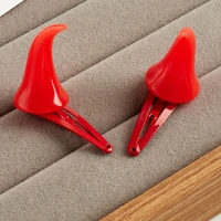 Devil Horns Hair Clip Halloween Cosplay Costume Headwear Accessory Party Dress Up Props Devil Horns Barrettes Hair Clip