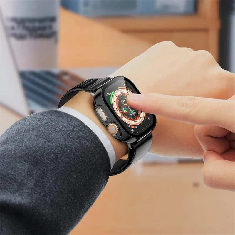 Premium Tempered Glass & Bumper Case for Apple Watch - Protective Smartwatch Cover & Accessories
