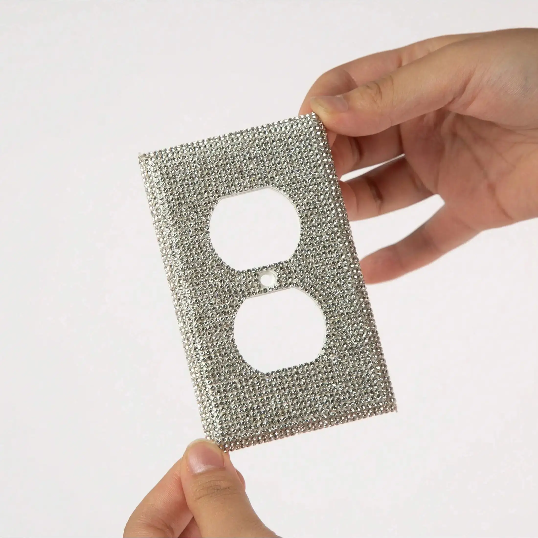 Rhinestones Wall Plates Light Switch Sticker Decorative Cover