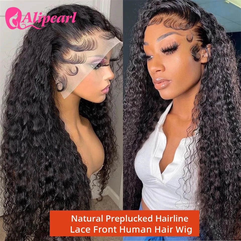 Alipearl Hair 13x4 Lace Front Wig Human Hair Free Part Kinky Curly Human Wigs Pre-Plucked For Women Brazilian Wig