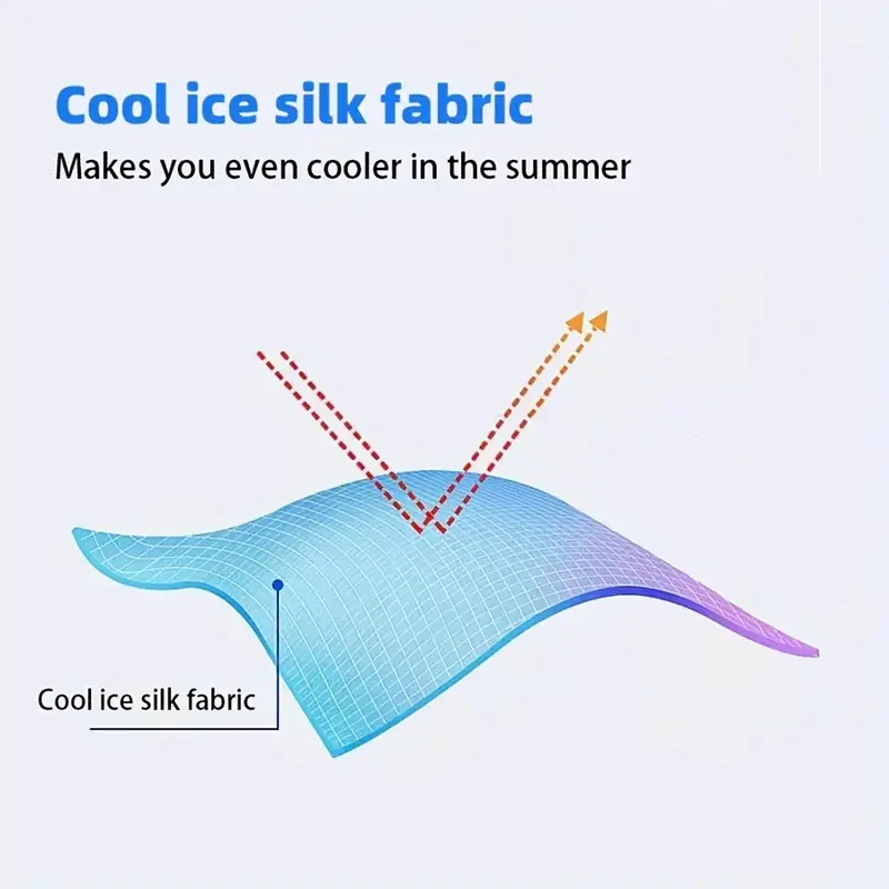 Ice Silk Gloves Breathable Lightweight Cycling Gloves Anti-Slip Sunscreen Full Finger Gloves Outdoor Fishing Driving Gloves