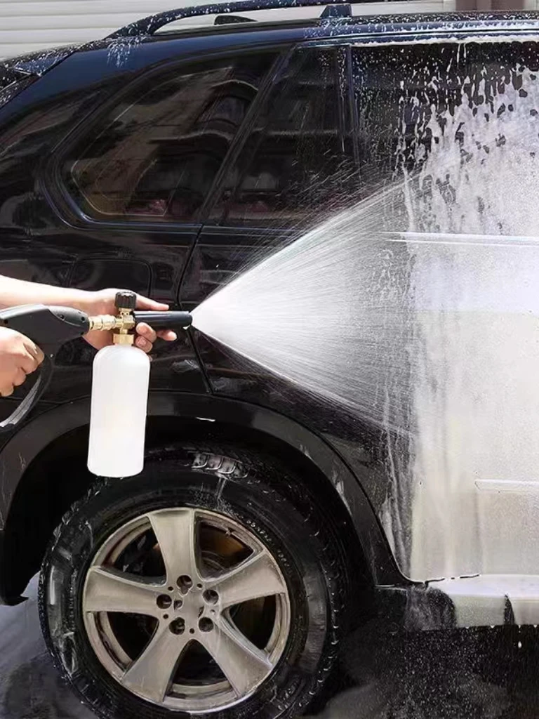 Foam Cannon Heavy-duty Vehicle Foam Shock Wave Wide-neck Adjustable Snow Gun And Thick Foam With 1/4 Inch Quick Conne 1pc foam cannon