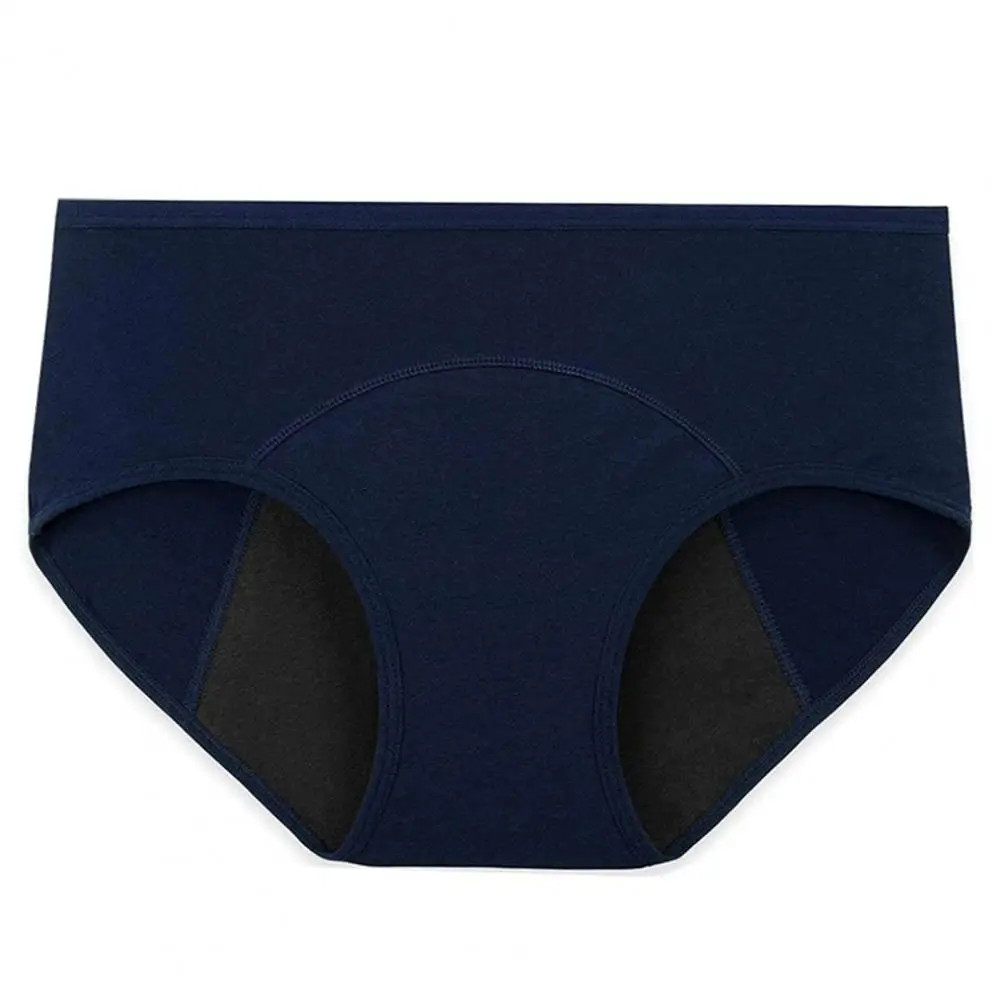 Low-rise High Elastic Waterproof Layer Cotton Crotch Menstrual Panties Women Leakproof Physiological Period Solid Color Briefs 3
