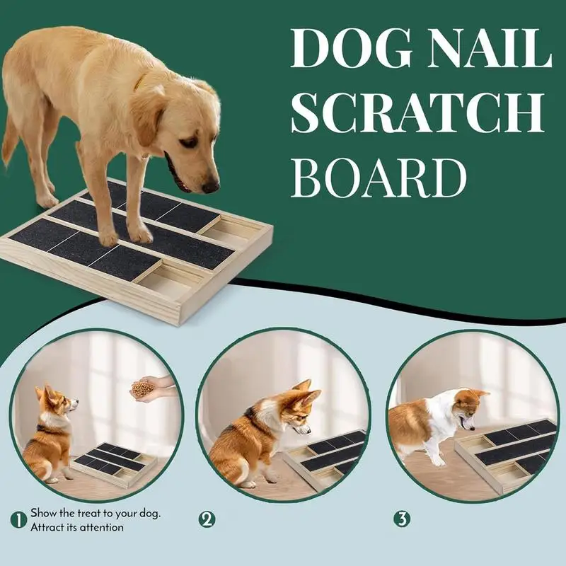 Dog Nail File Board Wooden Scratching Board For Nail Trimming Self Scratcher Toy Safe Pet Grooming Accessories