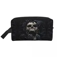 Custom Travel Evil Hands Skull Toiletry Bag Kawaii Halloween Gothic Skeleton Cosmetic Makeup Organizer Storage Dopp Kit Case 2