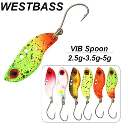 WESTBASS 1PX Micro Spoon Bait 2.5-3.5-5g Mini Spinner Lure Metal Sequin Fishing lurre Jigging Wobbler Swimbait article de pêche