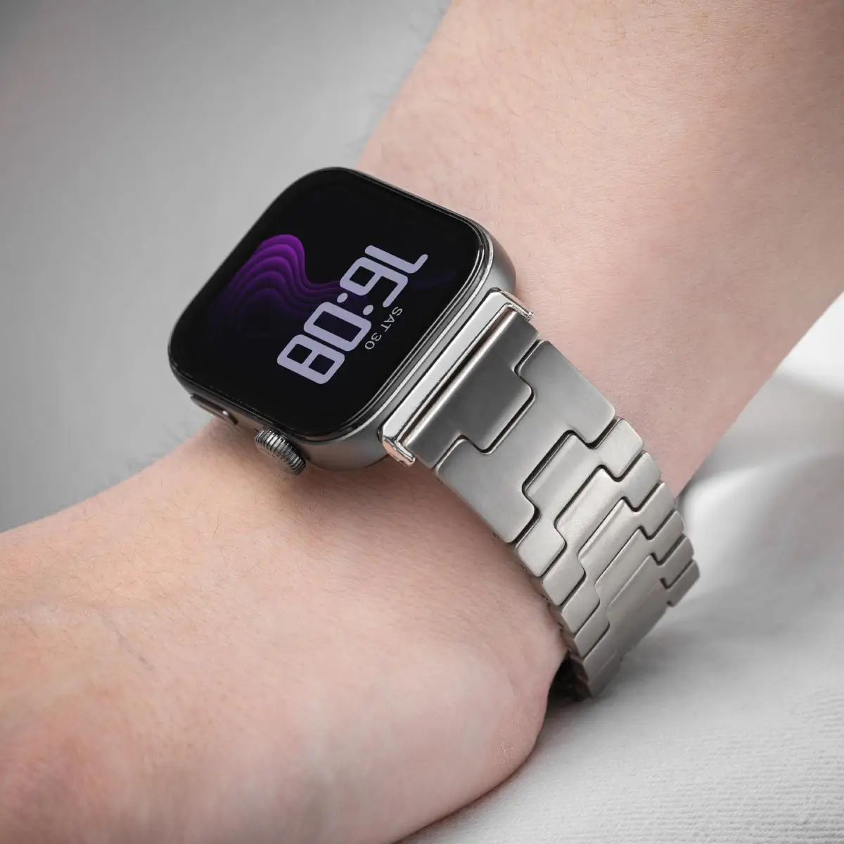 Luxury Titanium Strap with Metal Folding Clasp